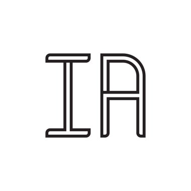 a ilk harf vektör logo simgesi