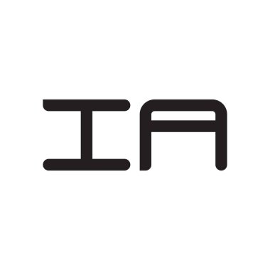 a ilk harf vektör logo simgesi