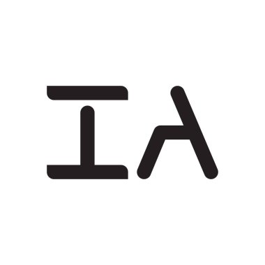 a ilk harf vektör logo simgesi