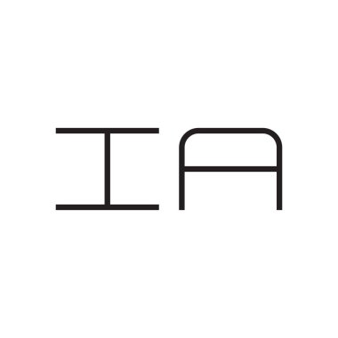 a ilk harf vektör logo simgesi