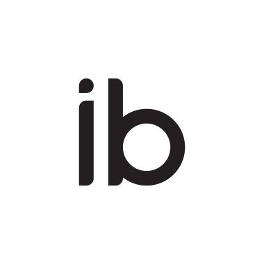 ib ilk harf vektör logosu simgesi