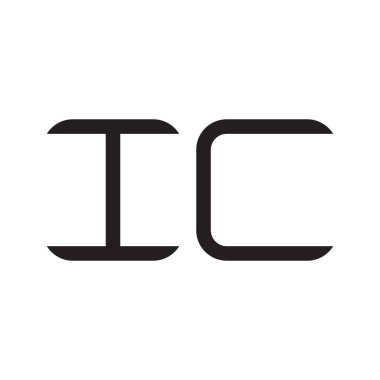 ic ilk harf vektör logo simgesi