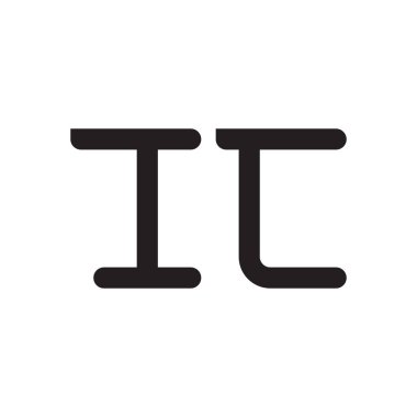 ic ilk harf vektör logo simgesi