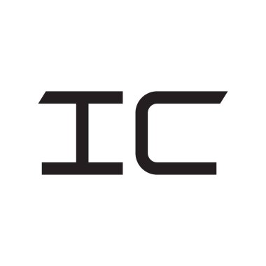 ic ilk harf vektör logo simgesi