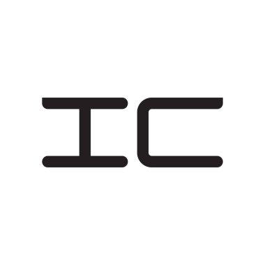 ic ilk harf vektör logo simgesi