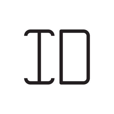 ilk harf vektör logo simgesini tanımla