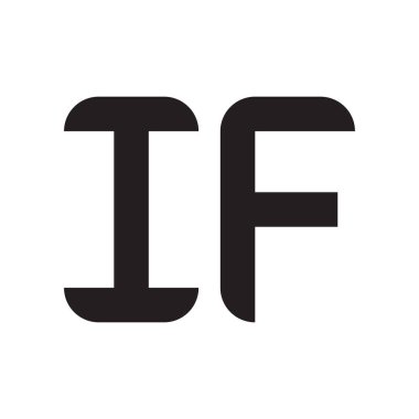 eğer ilk harf vektör logo simgesiyse