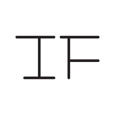 eğer ilk harf vektör logo simgesiyse