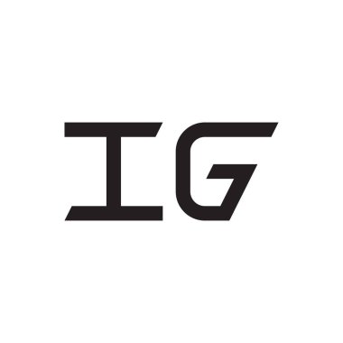 ig ilk harf vektör logo simgesi