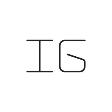 ig ilk harf vektör logo simgesi