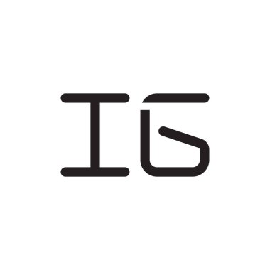 ig ilk harf vektör logo simgesi