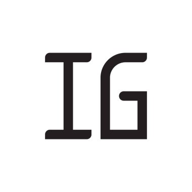 ig ilk harf vektör logo simgesi