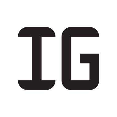 ig ilk harf vektör logo simgesi