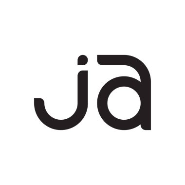 ja ilk harf vektör logosu simgesi