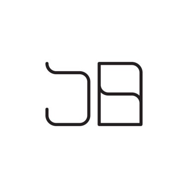 jb ilk harf vektör logo simgesi