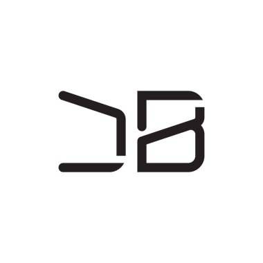 jb ilk harf vektör logo simgesi