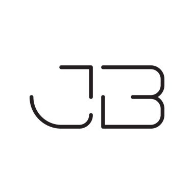 jb ilk harf vektör logo simgesi