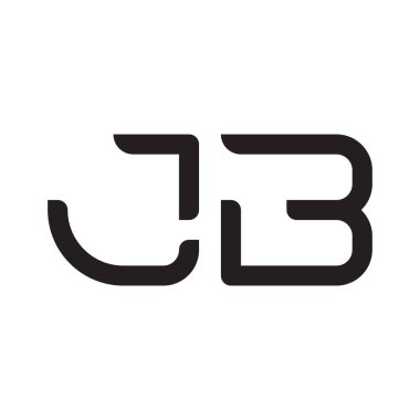 jb ilk harf vektör logo simgesi