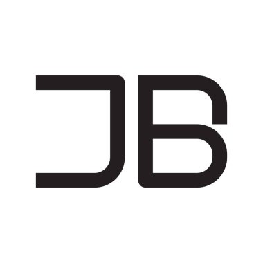 jb ilk harf vektör logo simgesi