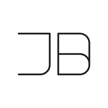 jb ilk harf vektör logo simgesi