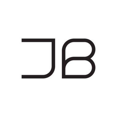 jb ilk harf vektör logo simgesi