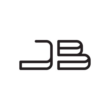 jb ilk harf vektör logo simgesi