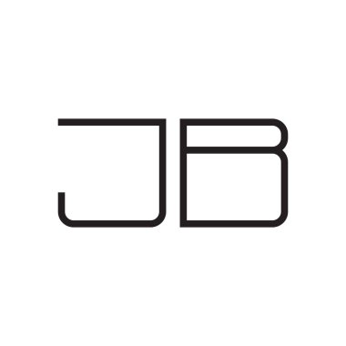 jb ilk harf vektör logo simgesi