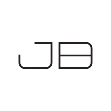 jb ilk harf vektör logo simgesi