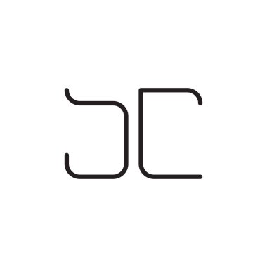 jc ilk harf vektör logo simgesi