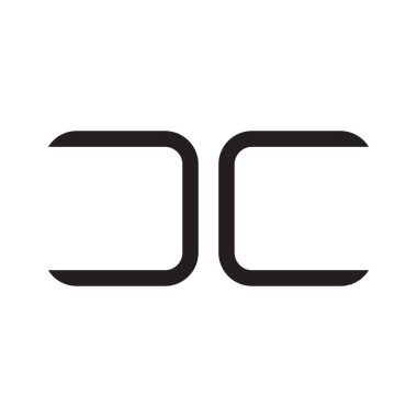 jc ilk harf vektör logo simgesi
