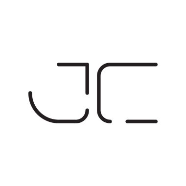 jc ilk harf vektör logo simgesi