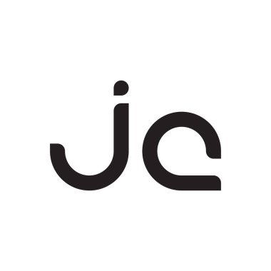 jc ilk harf vektör logo simgesi