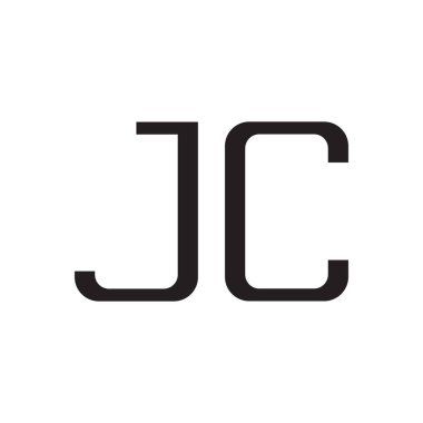 jc ilk harf vektör logo simgesi