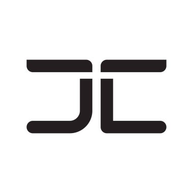 jc ilk harf vektör logo simgesi