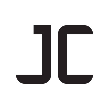 jc ilk harf vektör logo simgesi
