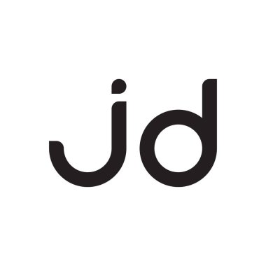 jd ilk harf vektör logo simgesi