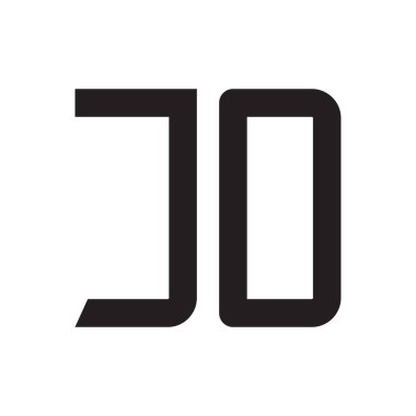 jd ilk harf vektör logo simgesi