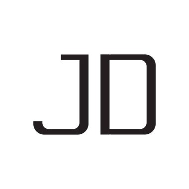 jd ilk harf vektör logo simgesi