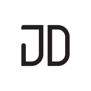 jd ilk harf vektör logo simgesi