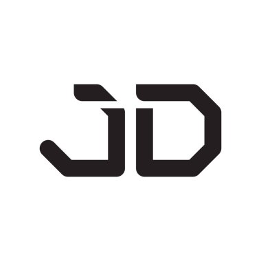 jd ilk harf vektör logo simgesi