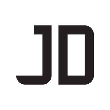 jd ilk harf vektör logo simgesi