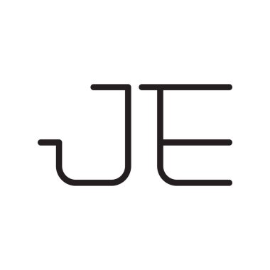 je ilk harf vektör logo simgesi