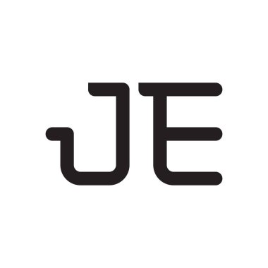 je ilk harf vektör logo simgesi
