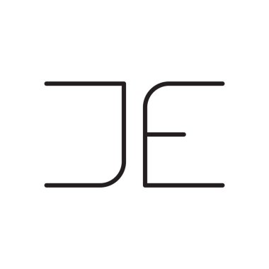 je ilk harf vektör logo simgesi