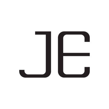 je ilk harf vektör logo simgesi