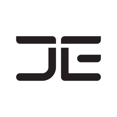 je ilk harf vektör logo simgesi