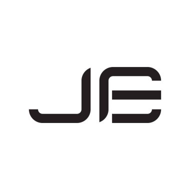 je ilk harf vektör logo simgesi