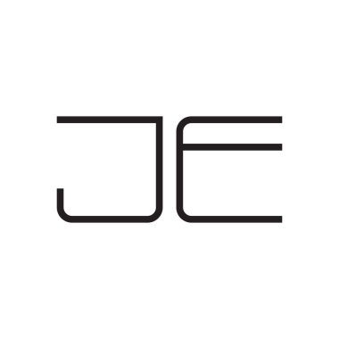 je ilk harf vektör logo simgesi
