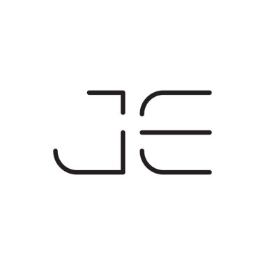 je ilk harf vektör logo simgesi