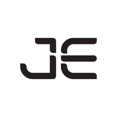 je ilk harf vektör logo simgesi